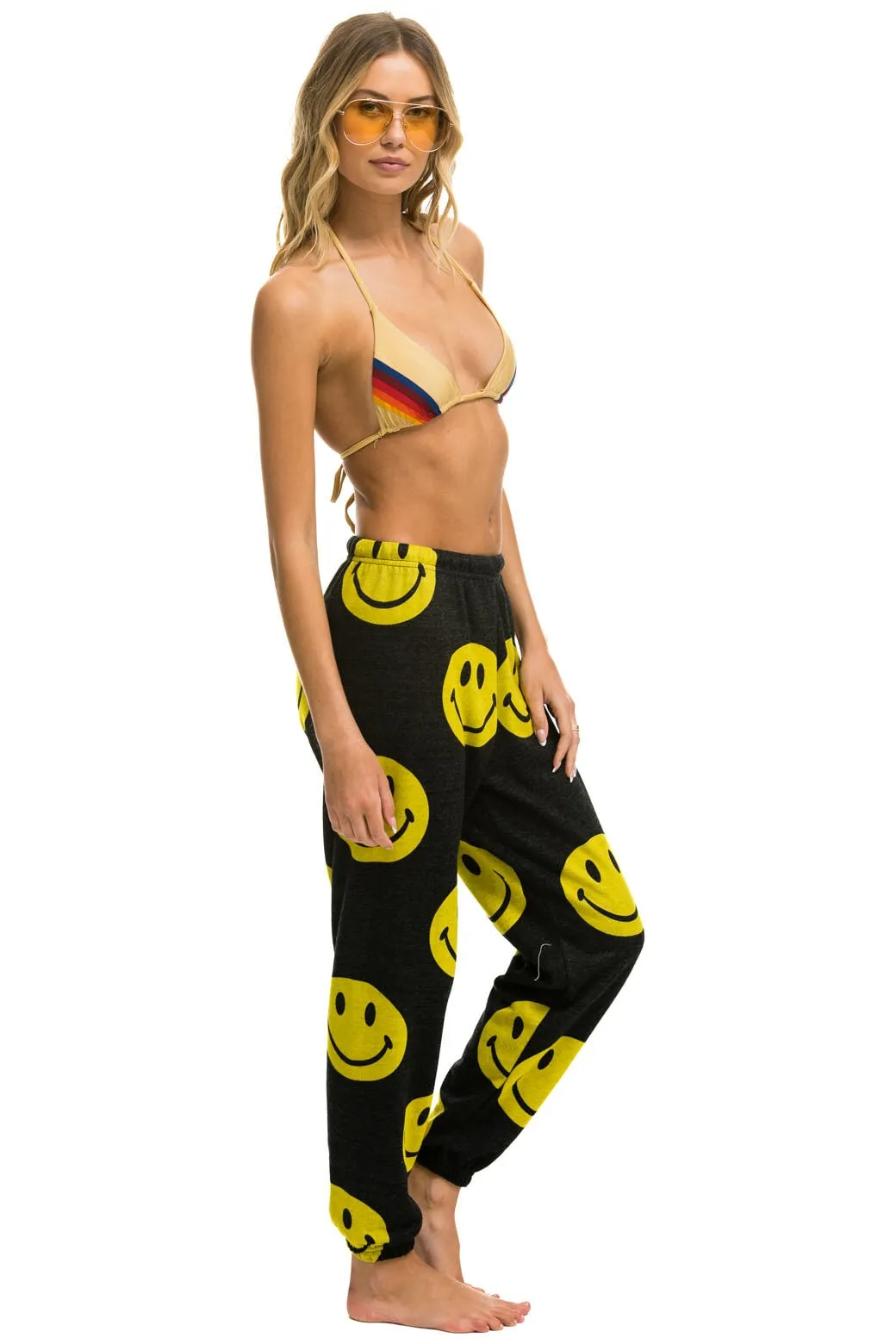 SMILEY REPEAT SWEATPANTS - BLACK sold by Aviator Nation product image thumbnail 4