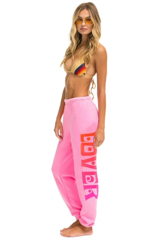 LOVER SWEATPANTS - NEON PINK sold by Aviator Nation