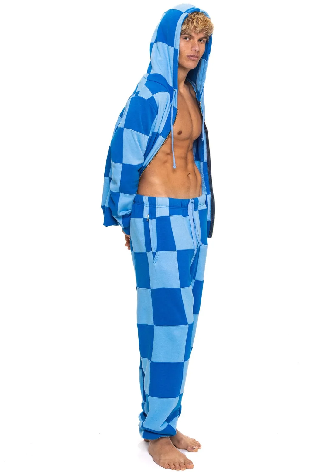 CHECK QUILTED SWEATPANTS - SKY // ADVENTURE BLUE sold by Aviator Nation product image thumbnail 4