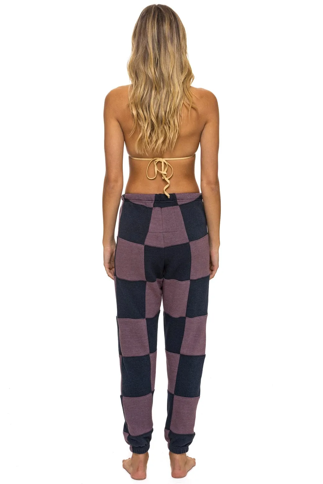 CHECK QUILTED SWEATPANTS - CHARCOAL // MOCHA sold by Aviator Nation product image thumbnail 4