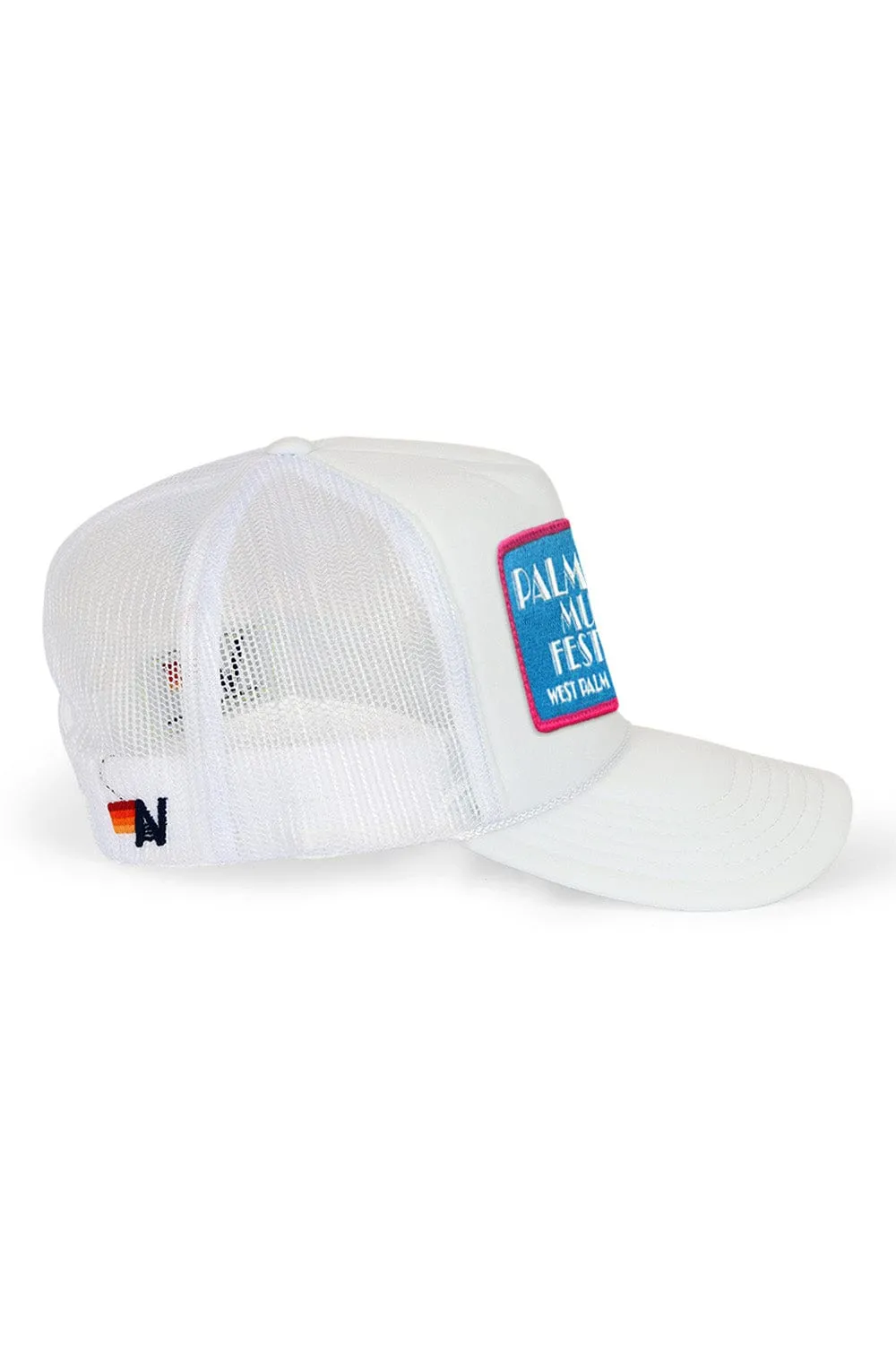 PALM TREE FESTIVAL WEST PALM 2026 VINTAGE LOW RISE TRUCKER - WHITE sold by Aviator Nation product image thumbnail 2