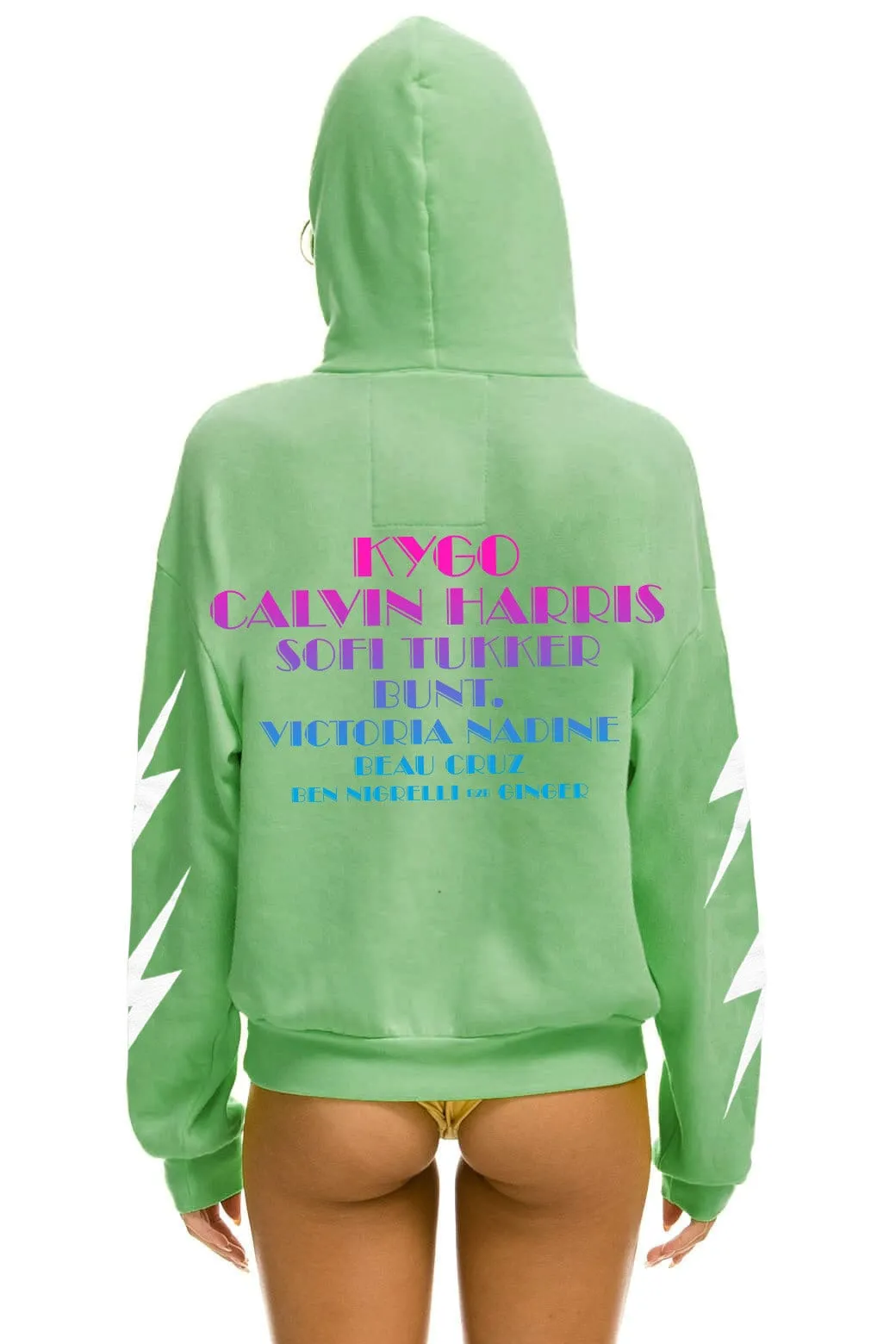 PALM TREE FEST WEST PALM 2026 PULLOVER HOODIE RELAXED - NEON MINT sold by Aviator Nation product image thumbnail 3
