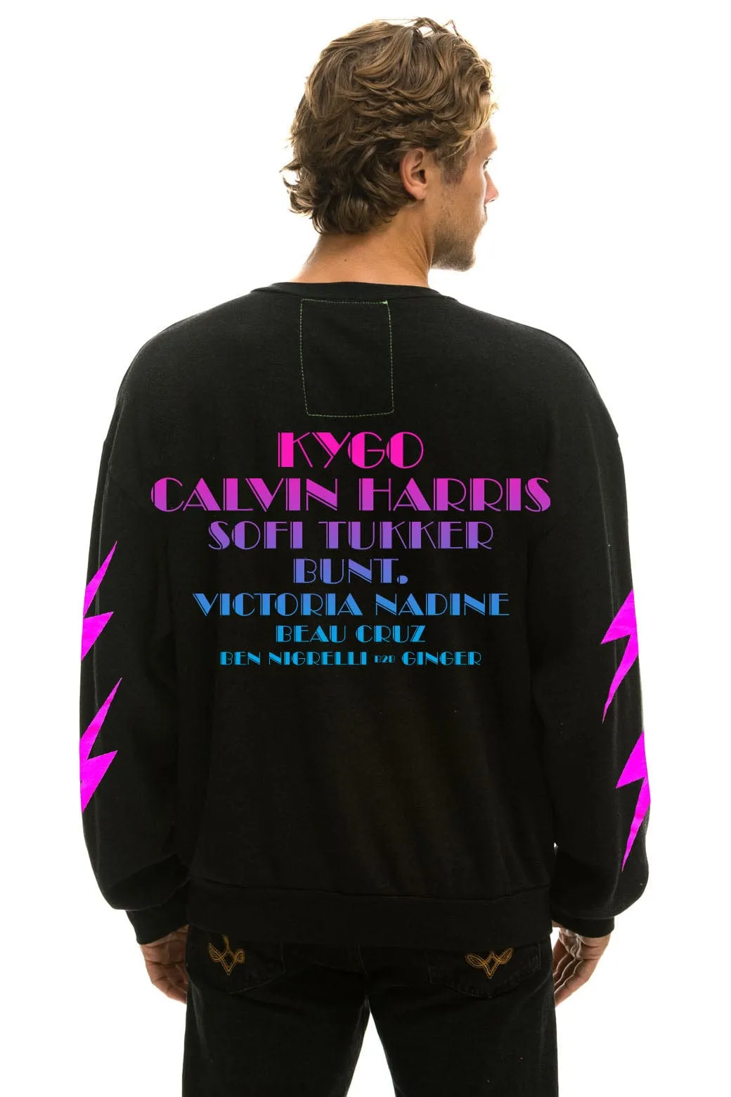 PALM TREE FEST WEST PALM 2026 CREW SWEATSHIRT RELAXED - BLACK sold by Aviator Nation product image thumbnail 4