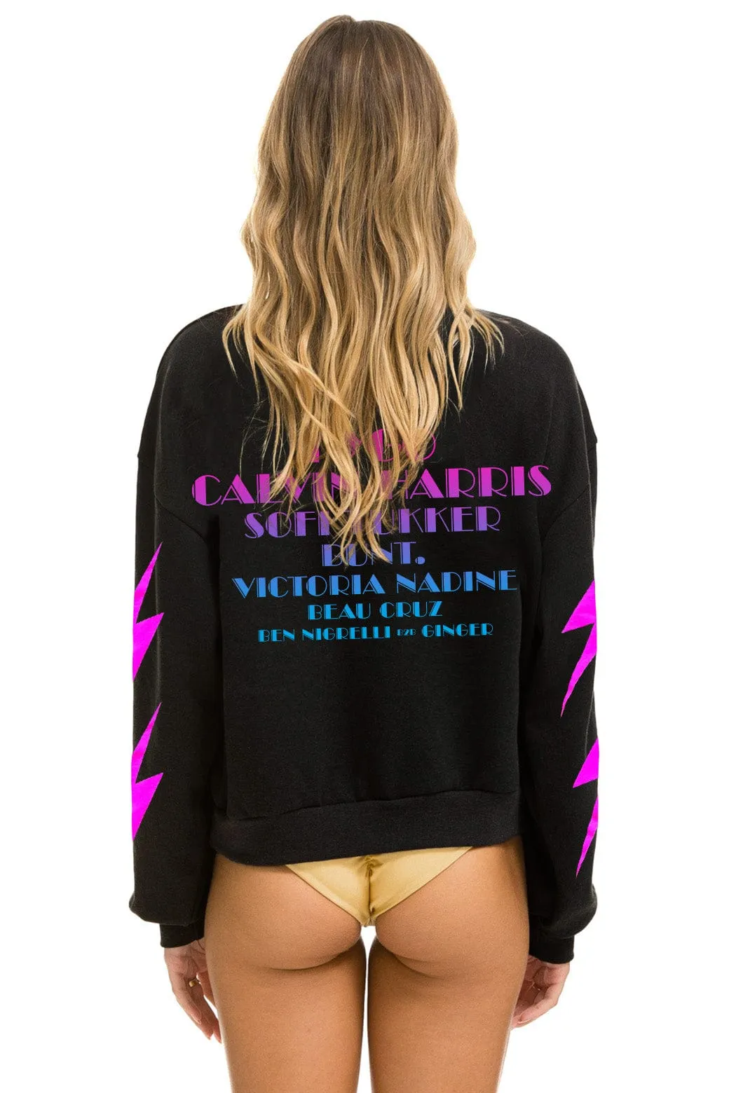 PALM TREE FEST WEST PALM 2026 CREW SWEATSHIRT RELAXED - BLACK sold by Aviator Nation product image thumbnail 3