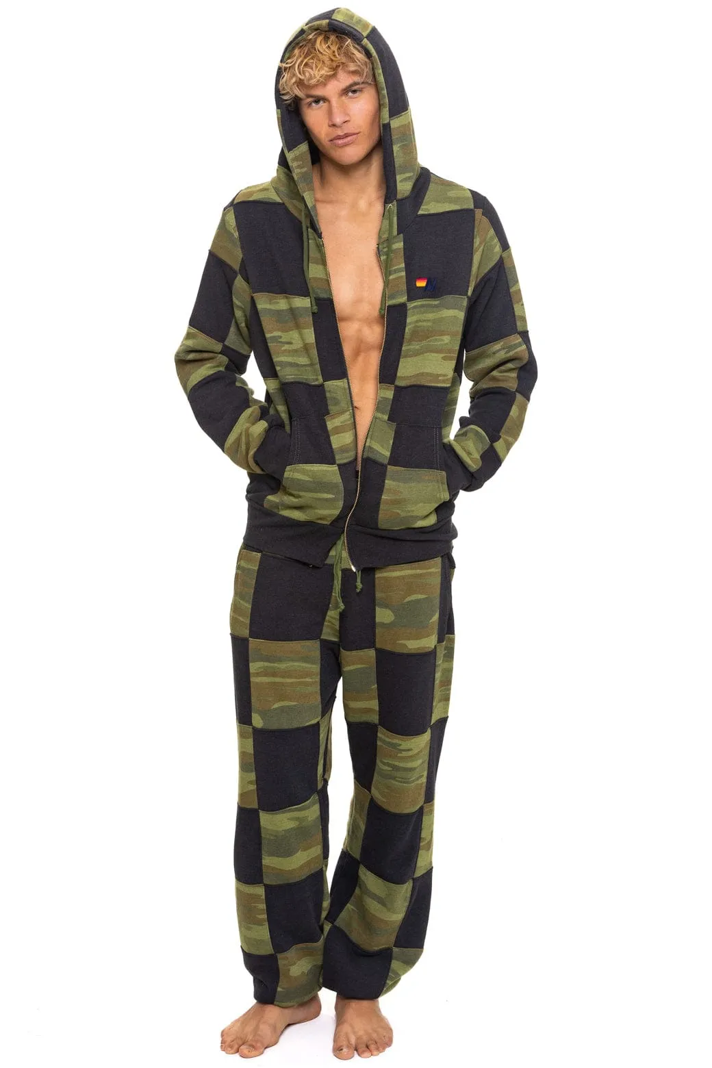 CHECK QUILTED SWEATPANTS - SMOKE // CAMO sold by Aviator Nation product image thumbnail 2