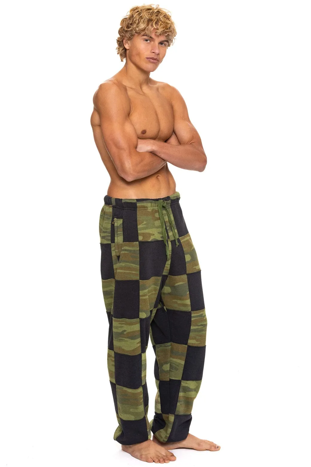 CHECK QUILTED SWEATPANTS - SMOKE // CAMO sold by Aviator Nation product image thumbnail 5
