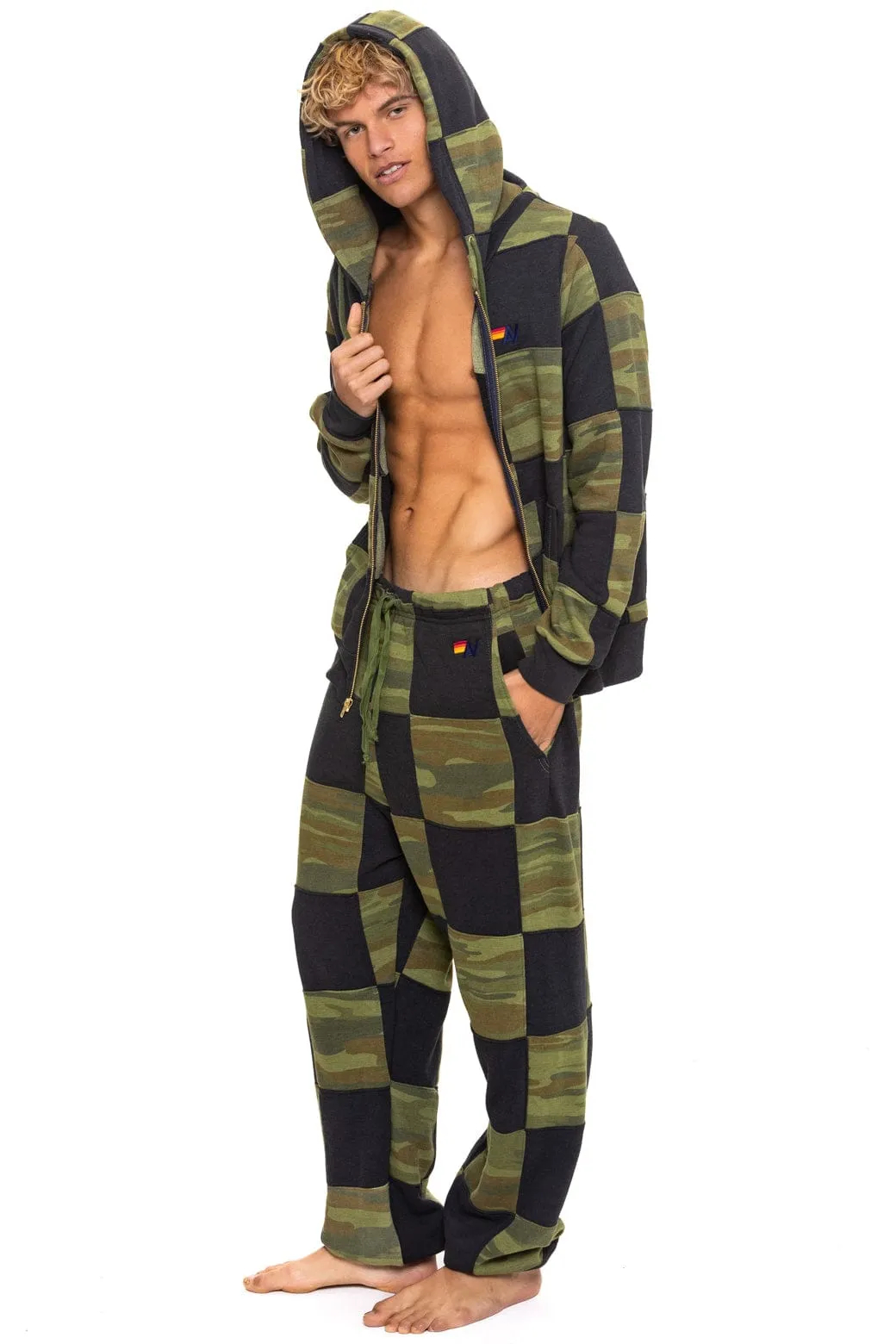 CHECK QUILTED SWEATPANTS - SMOKE // CAMO sold by Aviator Nation product image thumbnail 4
