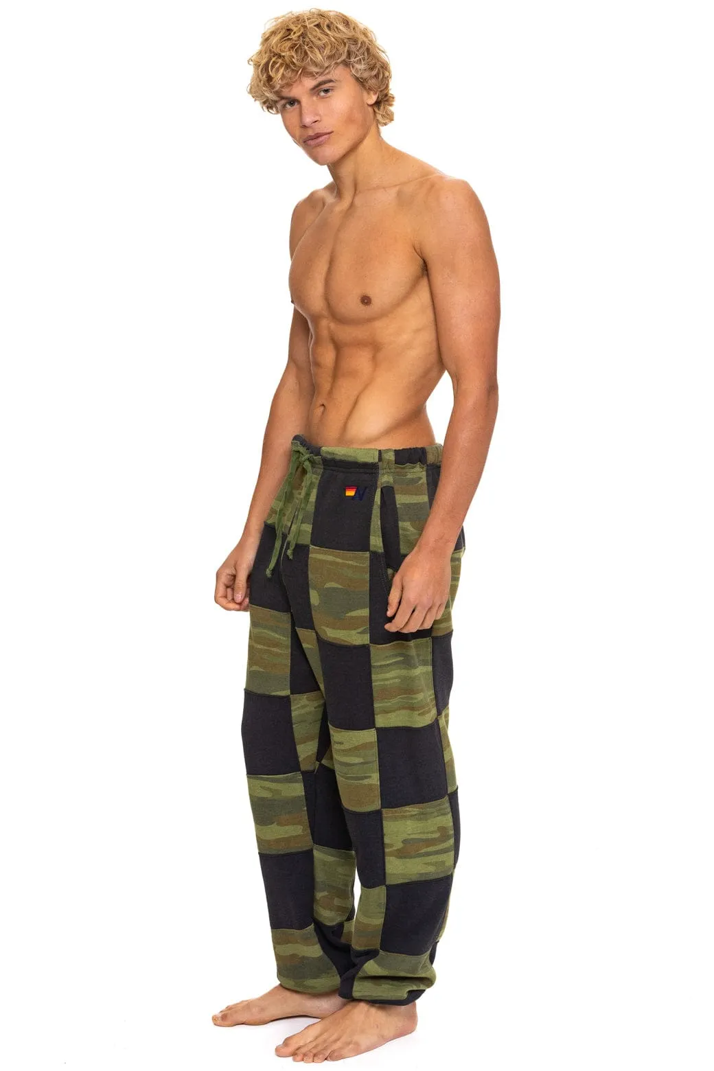 CHECK QUILTED SWEATPANTS - SMOKE // CAMO sold by Aviator Nation product image thumbnail 3
