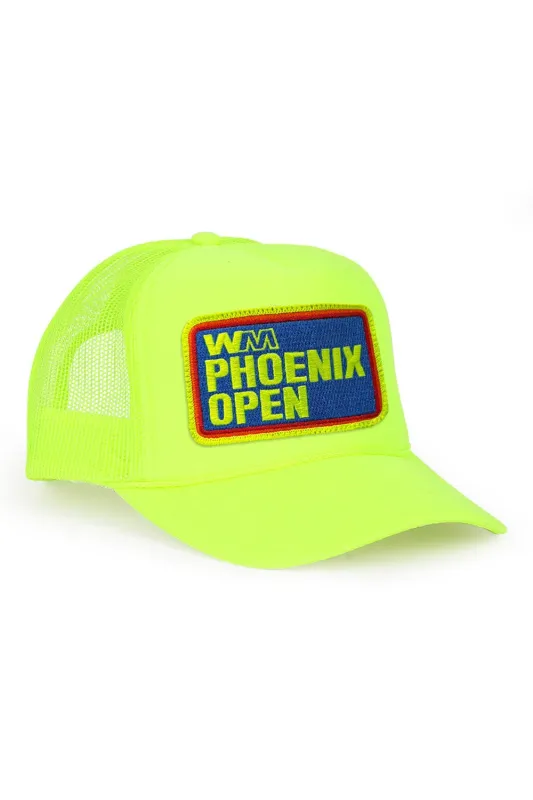 WM PHOENIX OPEN 2026 TRUCKER HAT - NEON YELLOW made by Aviator Nation