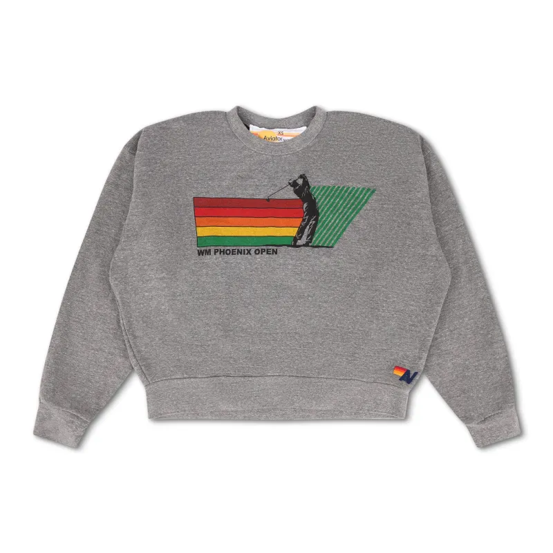 WM PHOENIX OPEN 2026 RELAXED CREW SWEATSHIRT - HEATHER made by Aviator Nation