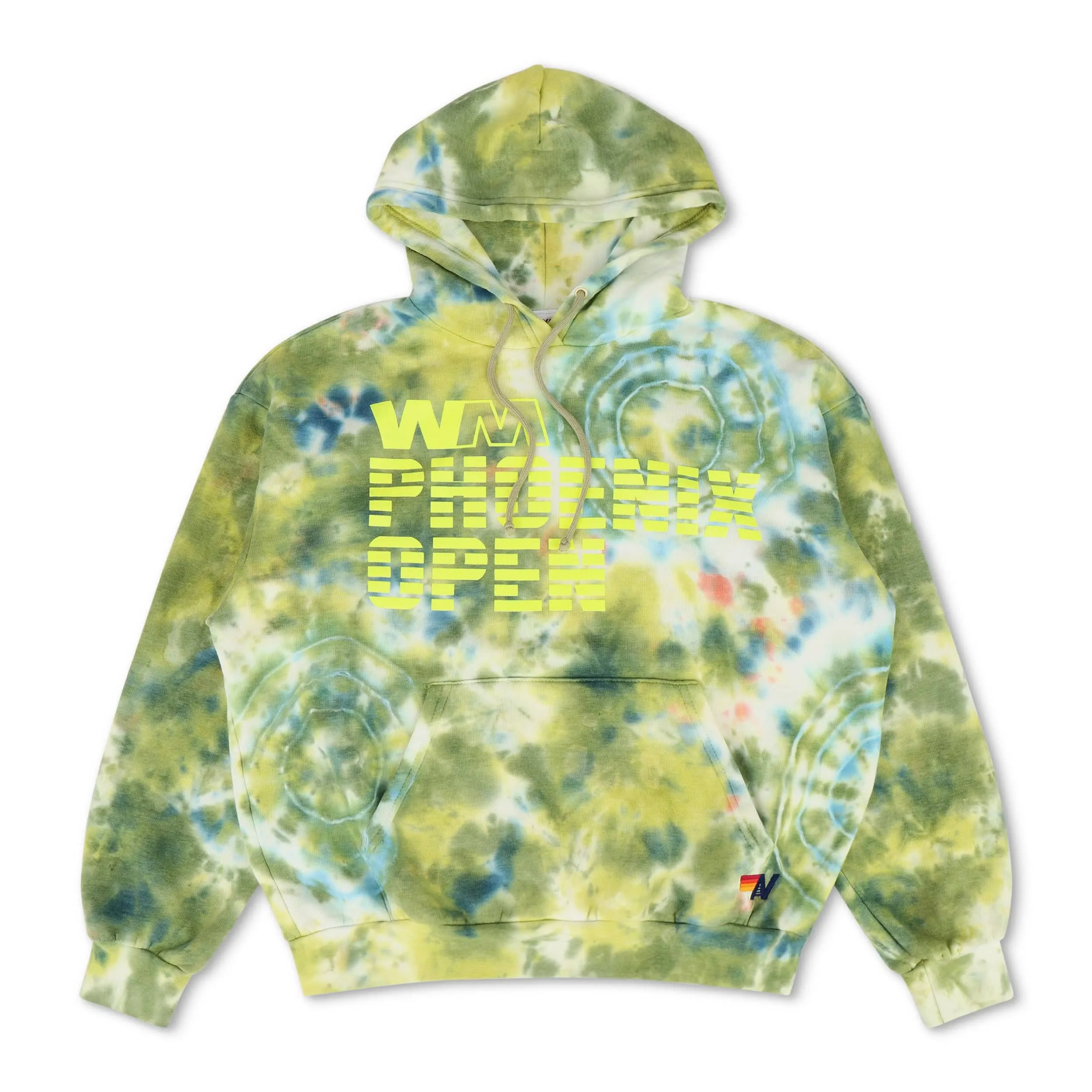 WM PHOENIX OPEN 2026 RELAXED PULLOVER HOODIE - TIE DYE GREEN // YELLOW sold by Aviator Nation