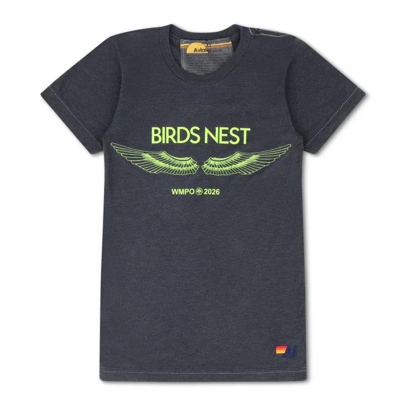 WMPO BIRDS NEST 2026 UNISEX CREW TEE - CHARCOAL sold by Aviator Nation
