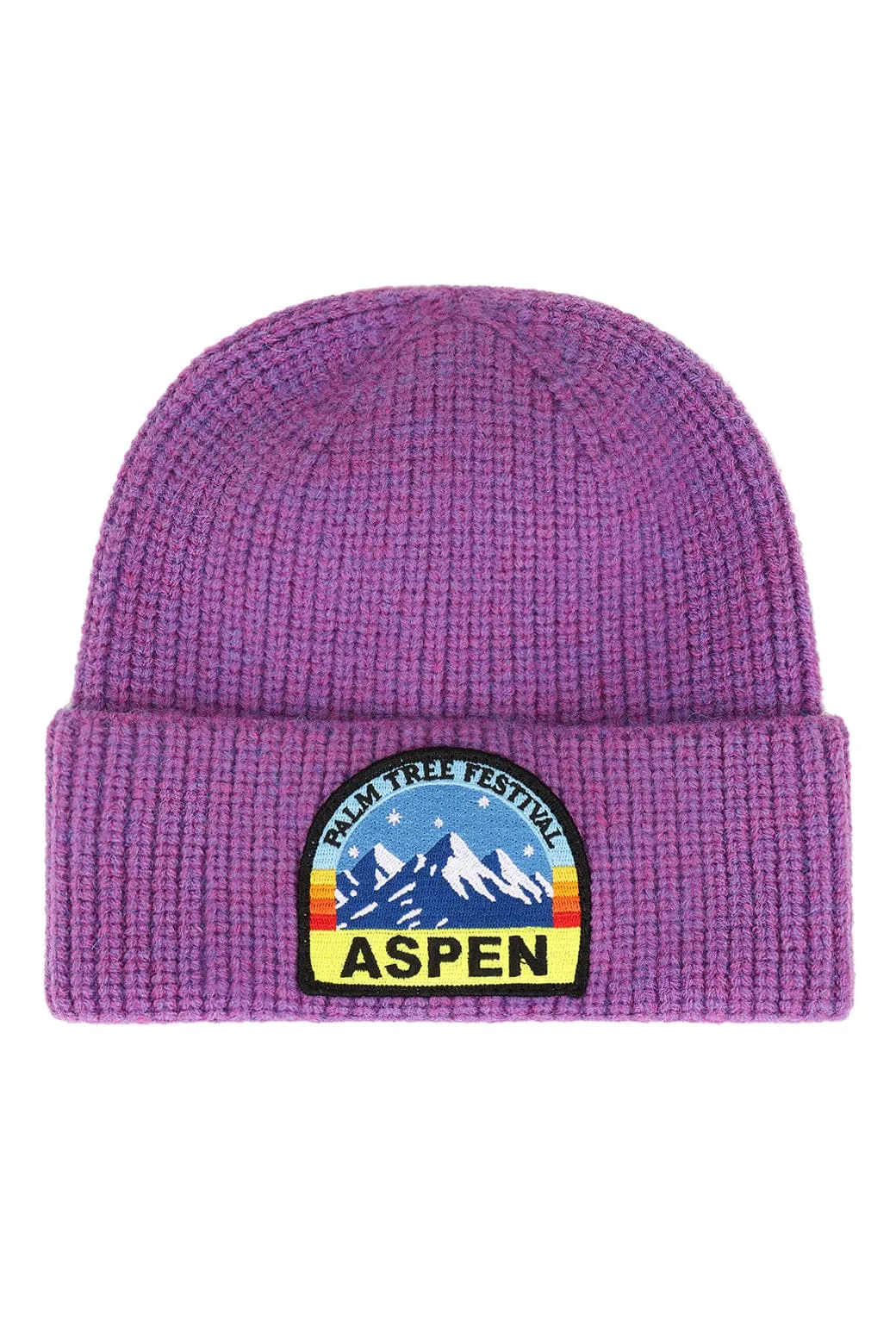 PALM TREE FESTIVAL ASPEN 2026 RIB BEANIE - VINTAGE PURPLE sold by Aviator Nation