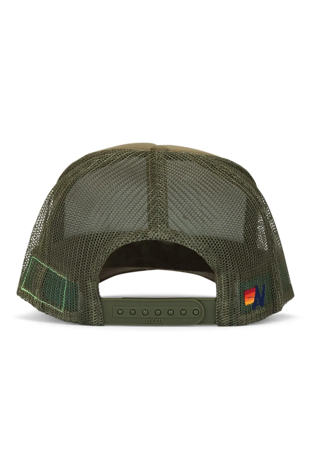 PALM TREE FESTIVAL ASPEN 2026 VINTAGE LOW RISE TRUCKER - OLIVE sold by Aviator Nation product image thumbnail 3