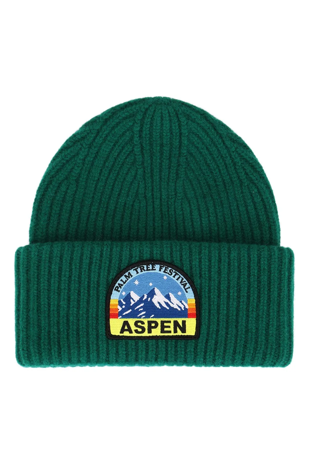 PALM TREE FESTIVAL ASPEN 2026 MERINO WOOL BEANIE - KELLY GREEN sold by Aviator Nation