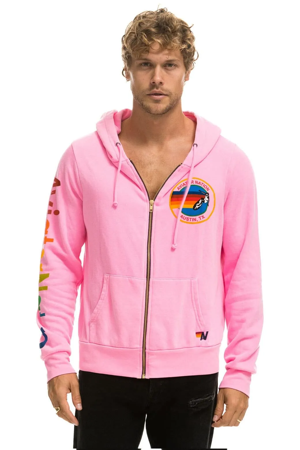 AVIATOR NATION AUSTIN HOODIE - NEON PINK sold by Aviator Nation product image thumbnail 2