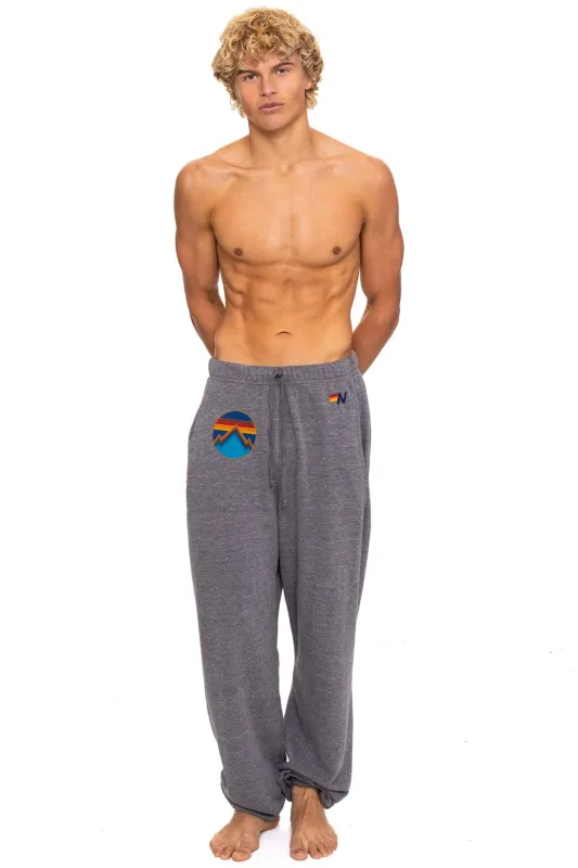 ALL SEASONS CIRCLE SWEATPANTS - HEATHER GREY made by Aviator Nation