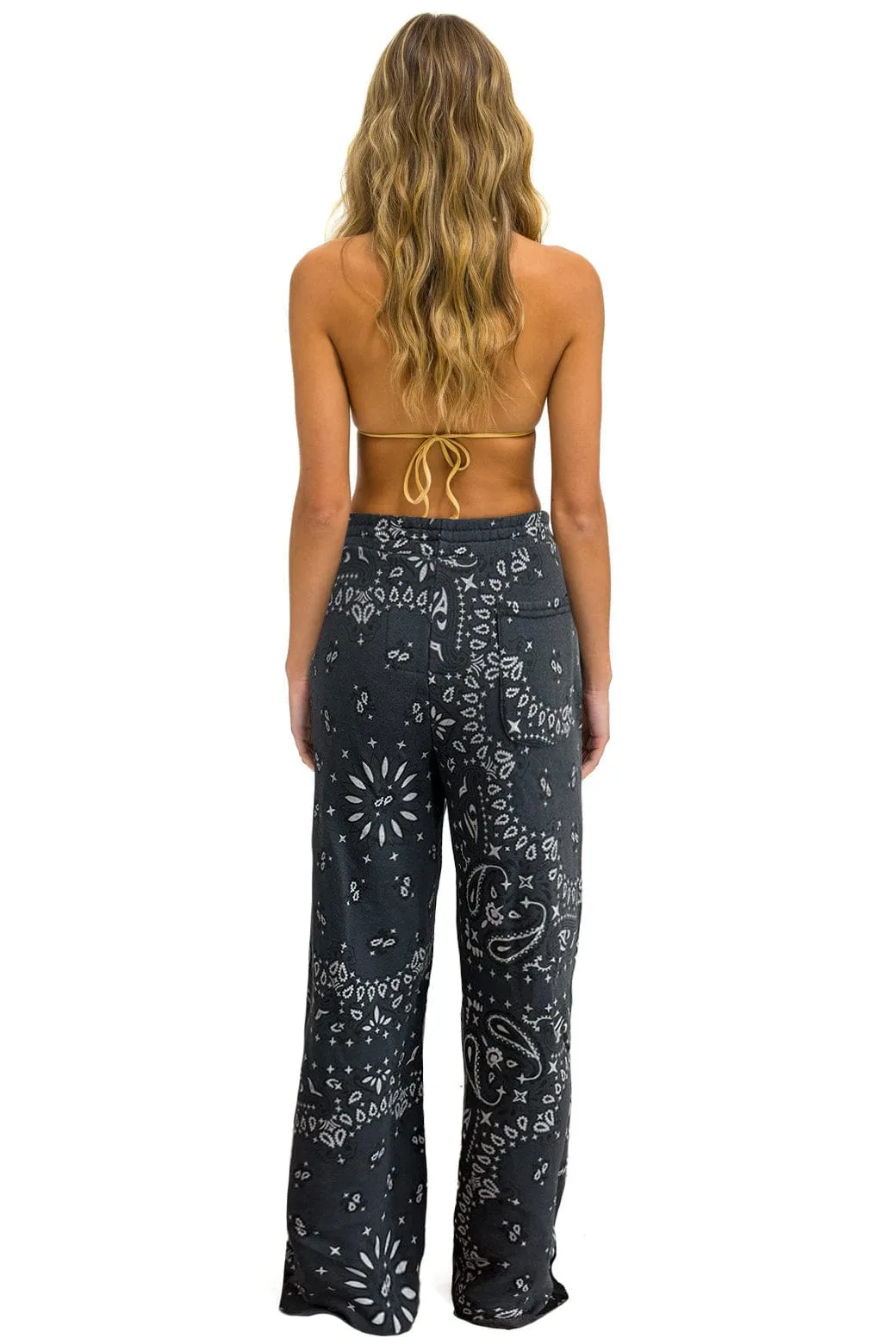 BANDANA WIDE LEG POCKET SWEATPANTS - CHARCOAL sold by Aviator Nation product image thumbnail 2