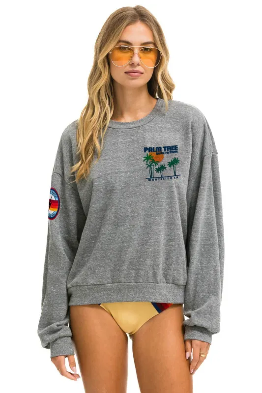 PALM TREE FESTIVAL MONTECITO 2025 CREW SWEATSHIRT RELAXED - HEATHER sold by Aviator Nation