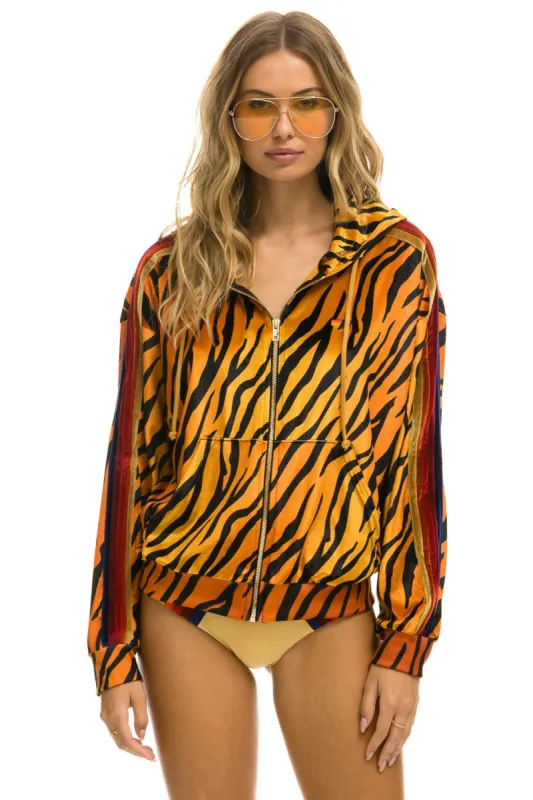 CLASSIC VELVET RELAXED ZIP HOODIE - TIGER sold by Aviator Nation