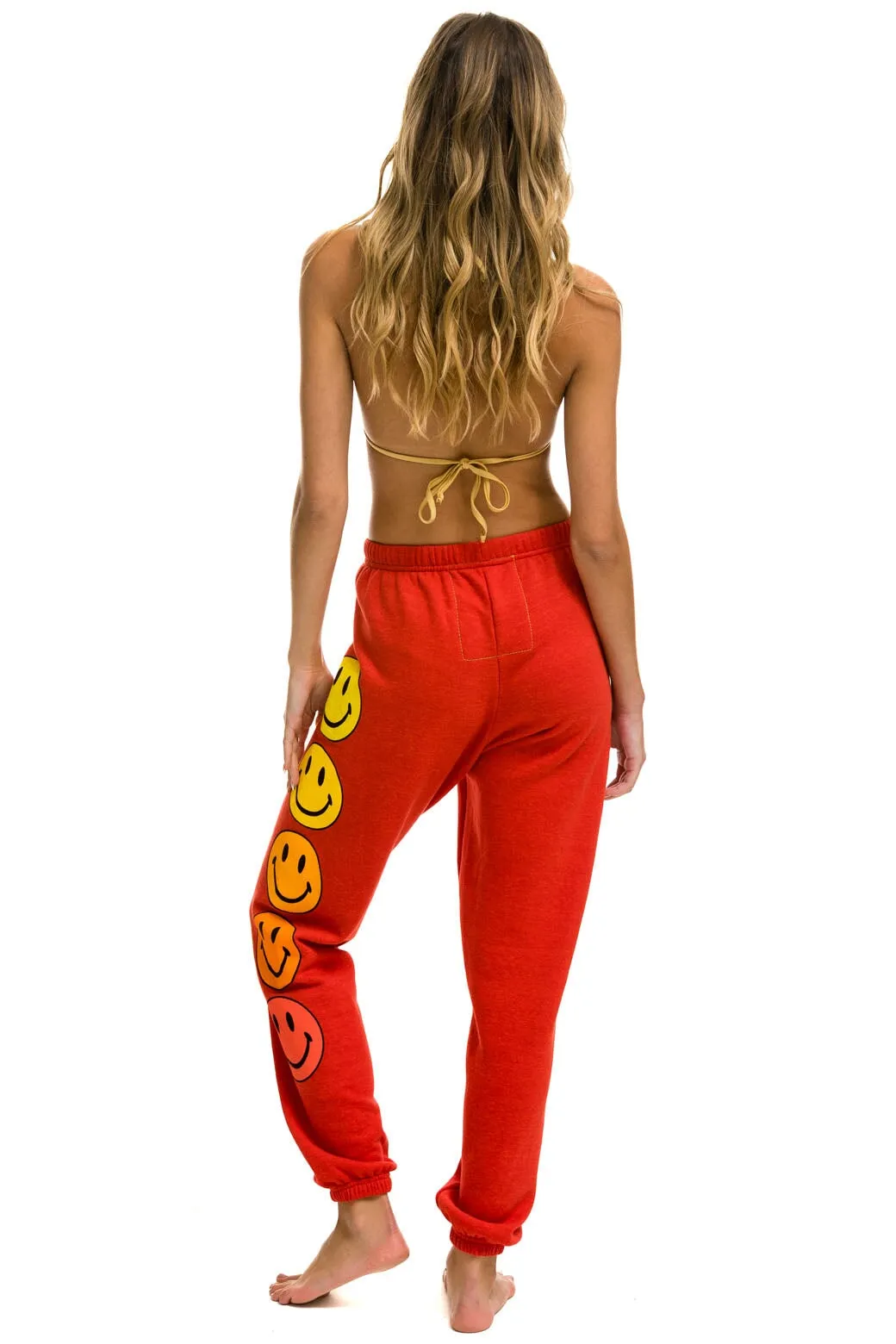 SMILEY SUNSET SWEATPANTS - RED sold by Aviator Nation product image thumbnail 3