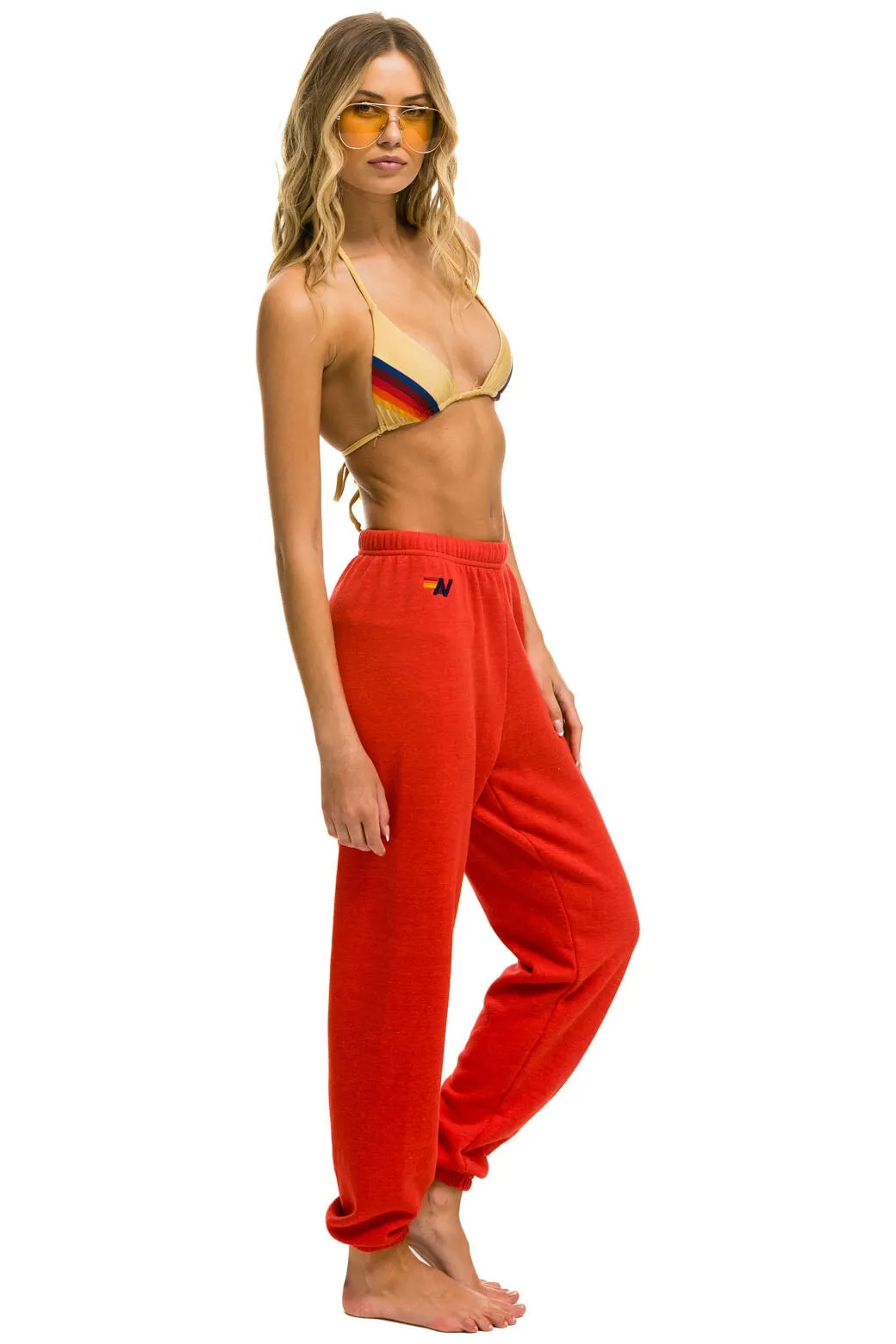 SMILEY SUNSET SWEATPANTS - RED sold by Aviator Nation product image thumbnail 4