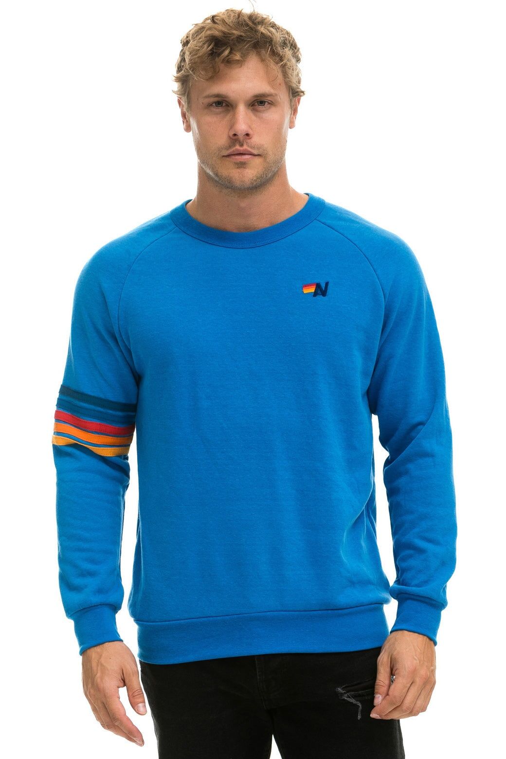 RUGBY STITCH CREW SWEATSHIRT - OCEAN 2 sold by Aviator Nation product image thumbnail 2