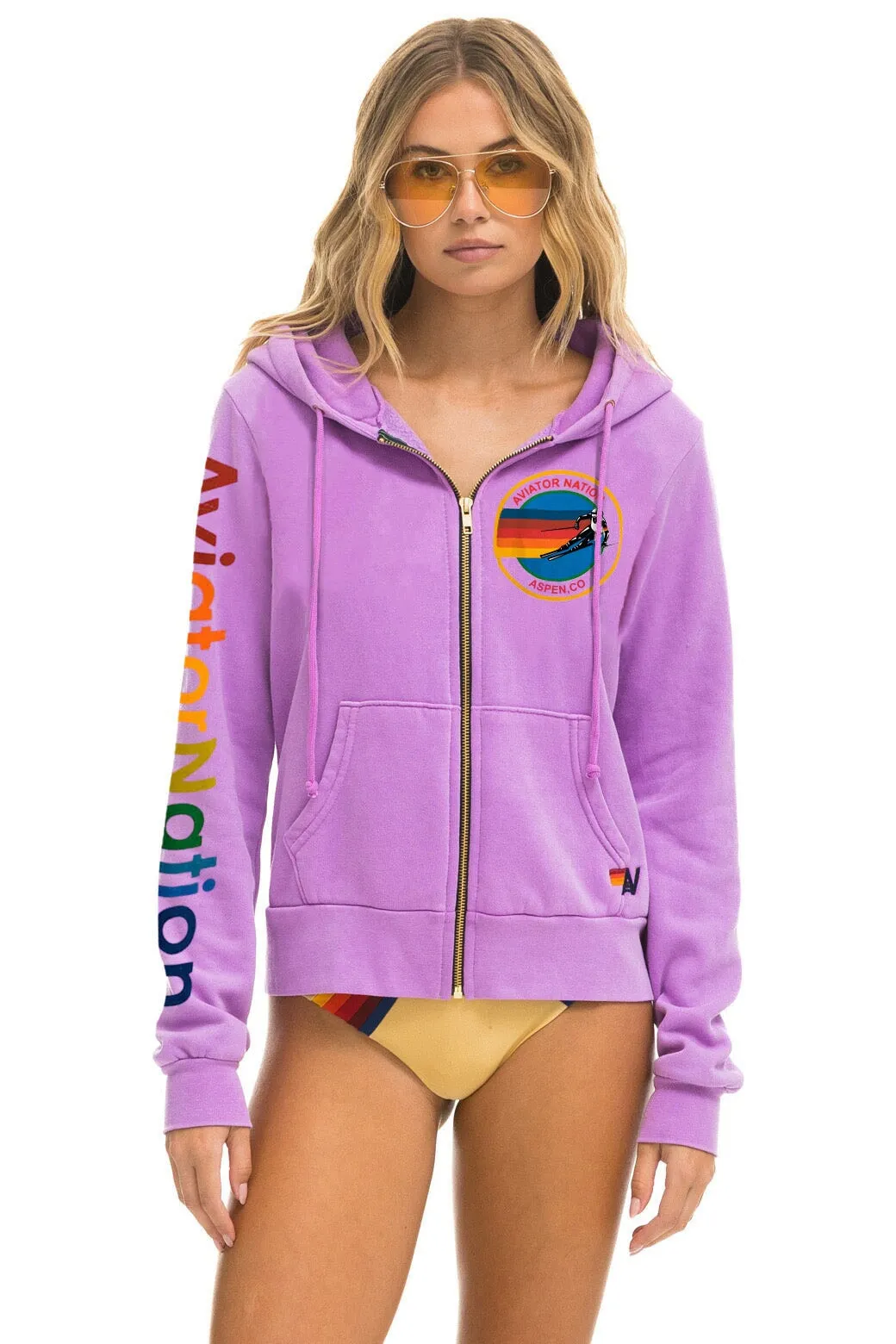 AVIATOR NATION ASPEN HOODIE - NEON PURPLE sold by Aviator Nation
