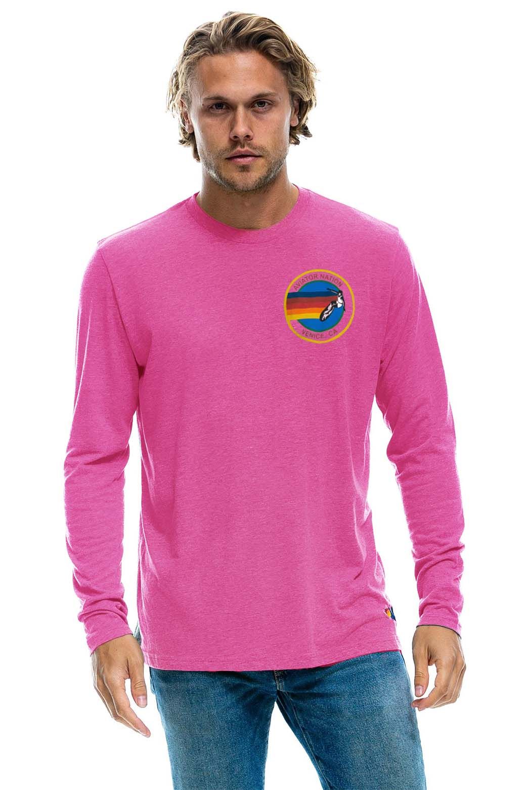 AVIATOR NATION LONG SLEEVE TEE - NEON PINK sold by Aviator Nation product image thumbnail 2