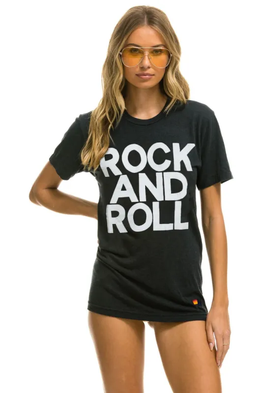 ROCK AND ROLL TEE - CHARCOAL sold by Aviator Nation