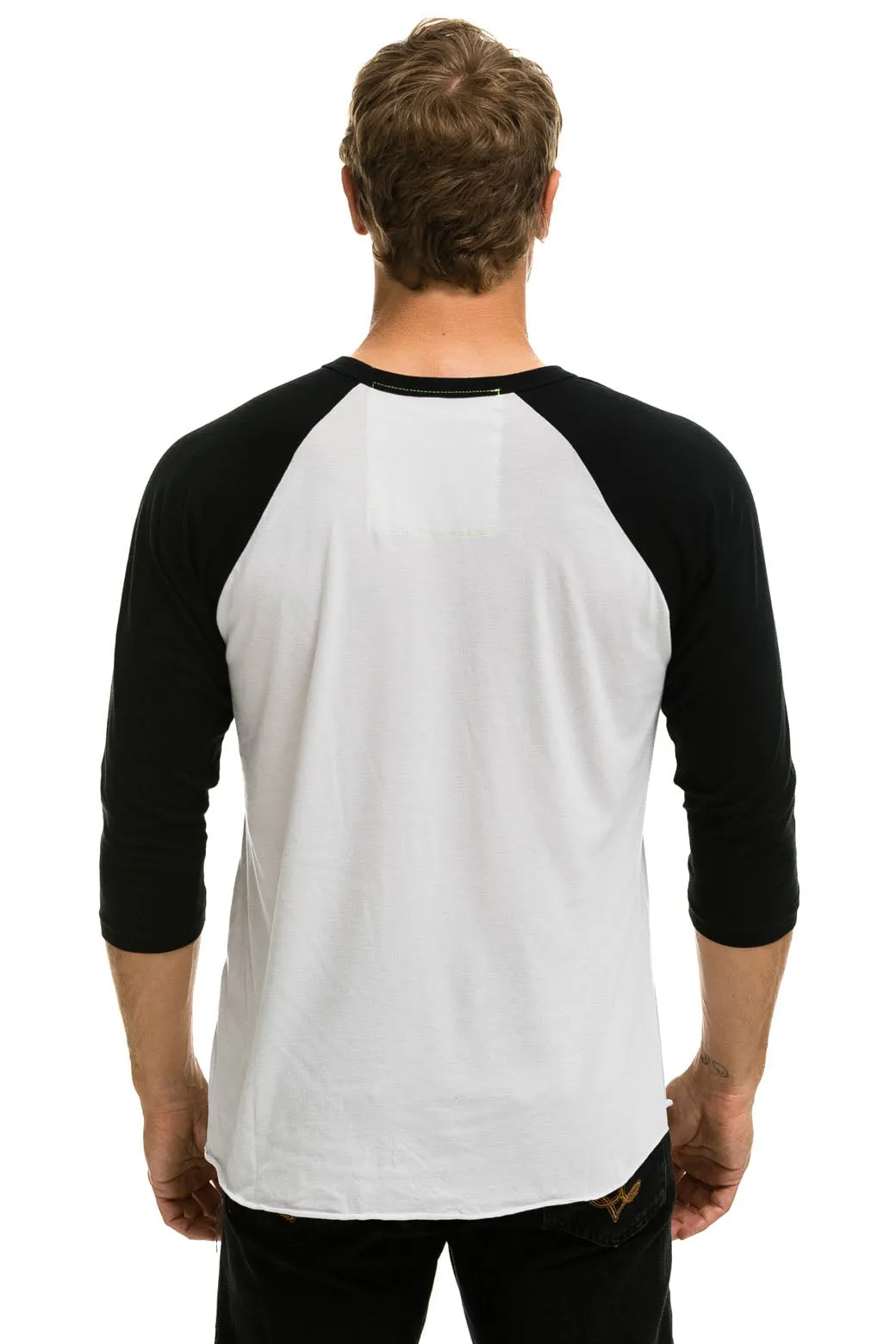 BOLT BASEBALL TEE - WHITE // BLACK sold by Aviator Nation product image thumbnail 3