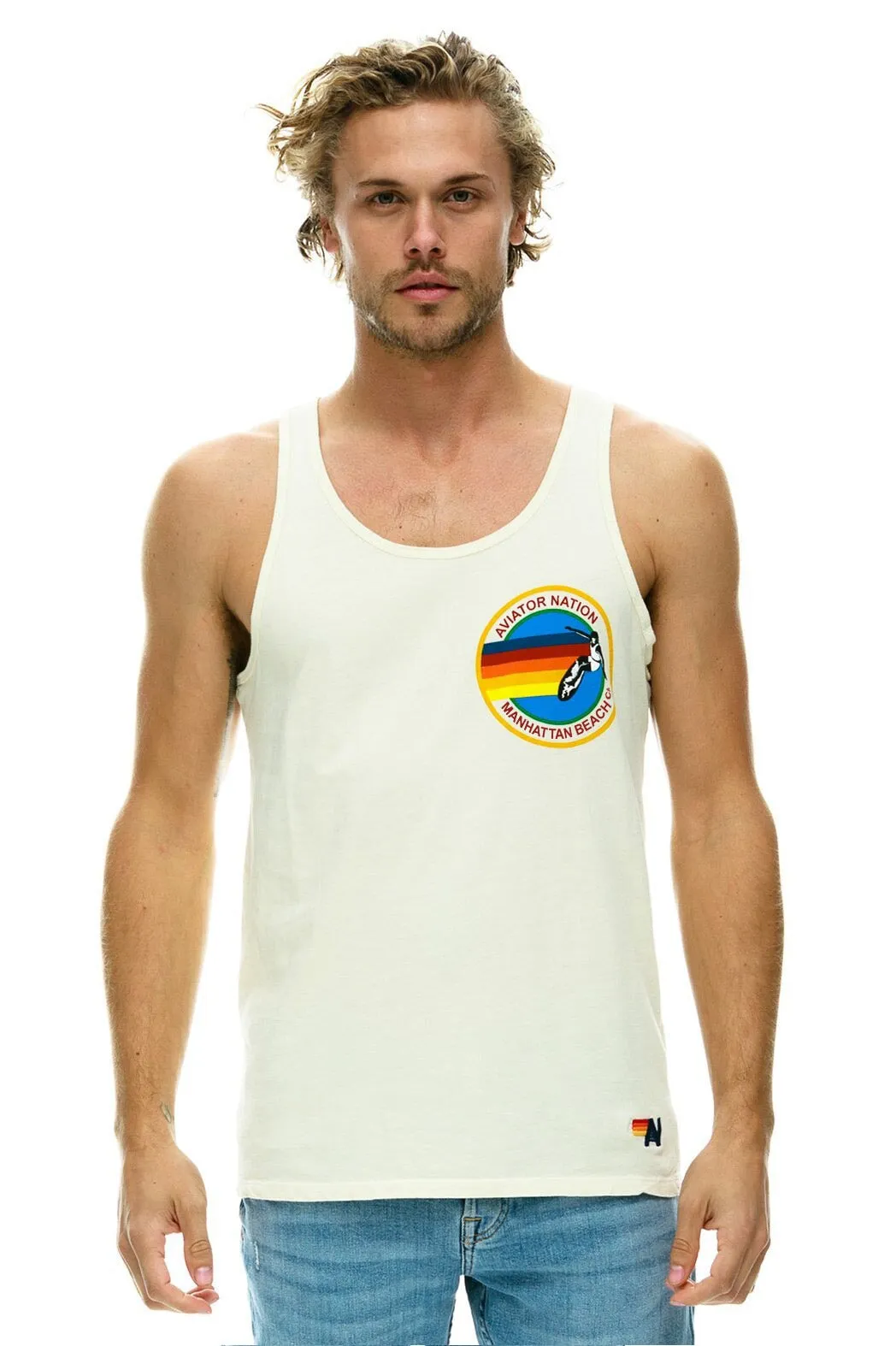 AVIATOR NATION MANHATTAN BEACH TANK - VINTAGE WHITE sold by Aviator Nation