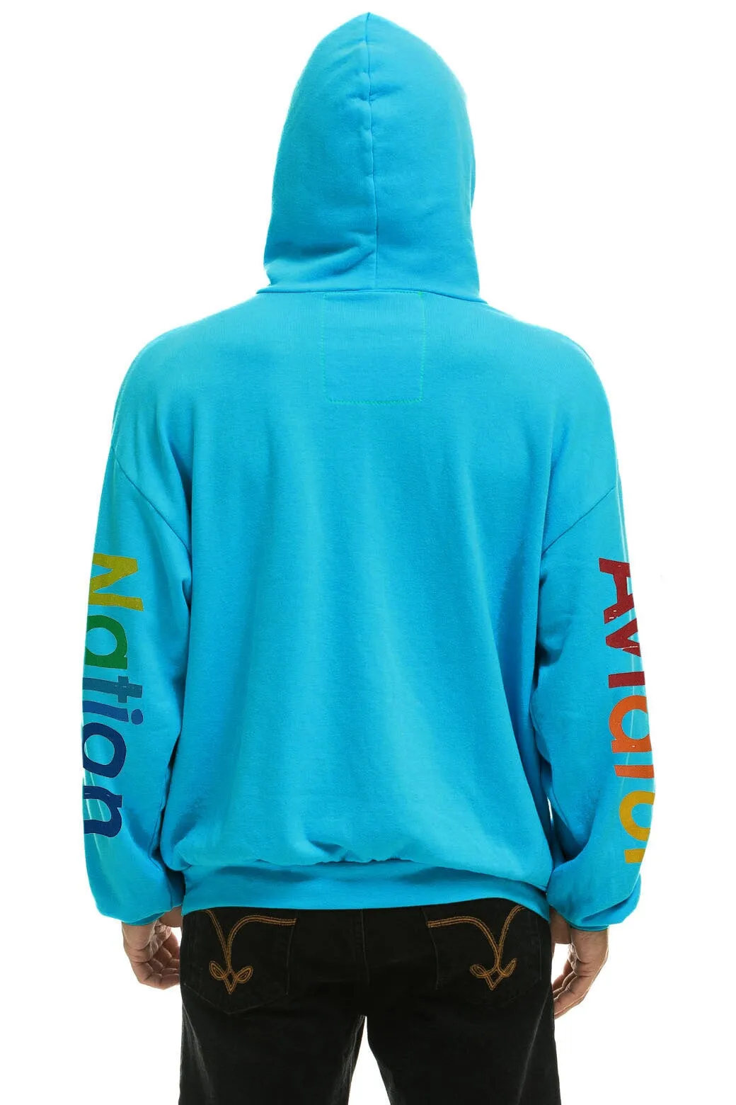 AVIATOR NATION MALIBU RELAXED PULLOVER HOODIE - NEON BLUE sold by Aviator Nation product image thumbnail 4