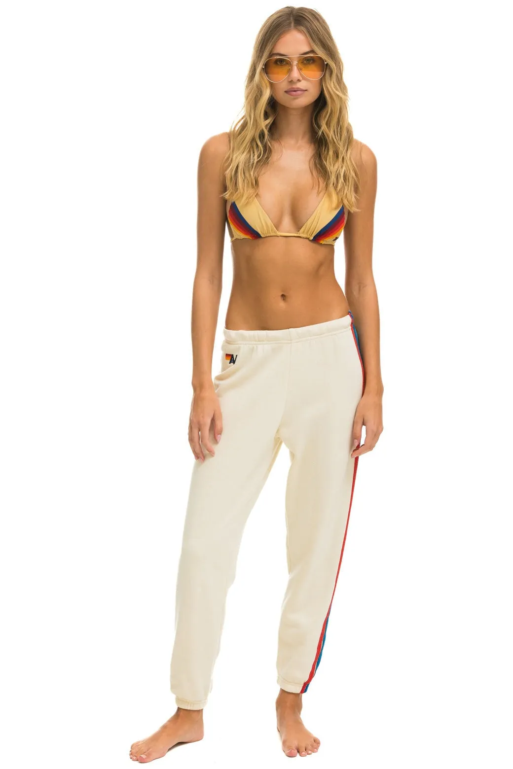 5 STRIPE SWEATPANTS - VINTAGE WHITE // USA sold by Aviator Nation product image thumbnail 2