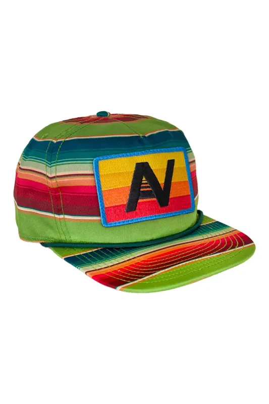 VINTAGE LOGO TWILL LOW-RISE TULUM TRUCKER HAT - JUNGLE GREEN sold by Aviator Nation