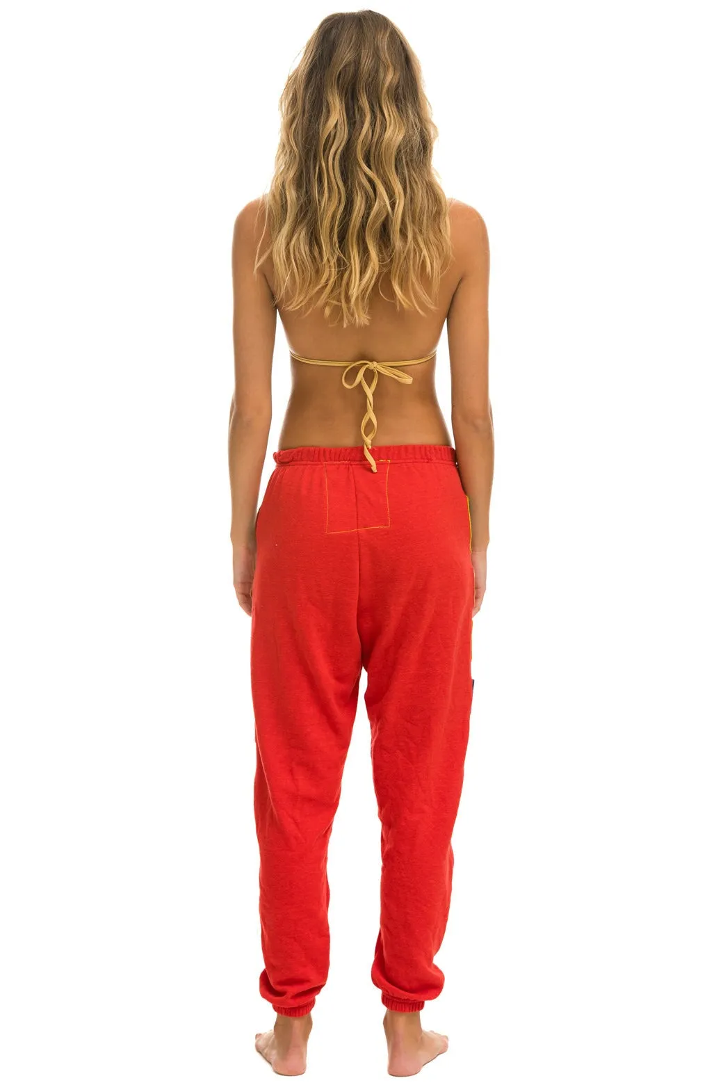 VINTAGE PATCH SWEATPANTS - RED sold by Aviator Nation product image thumbnail 3