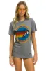 AVIATOR NATION MALIBU CREW TEE SHIRT - HEATHER GREY sold by Aviator Nation