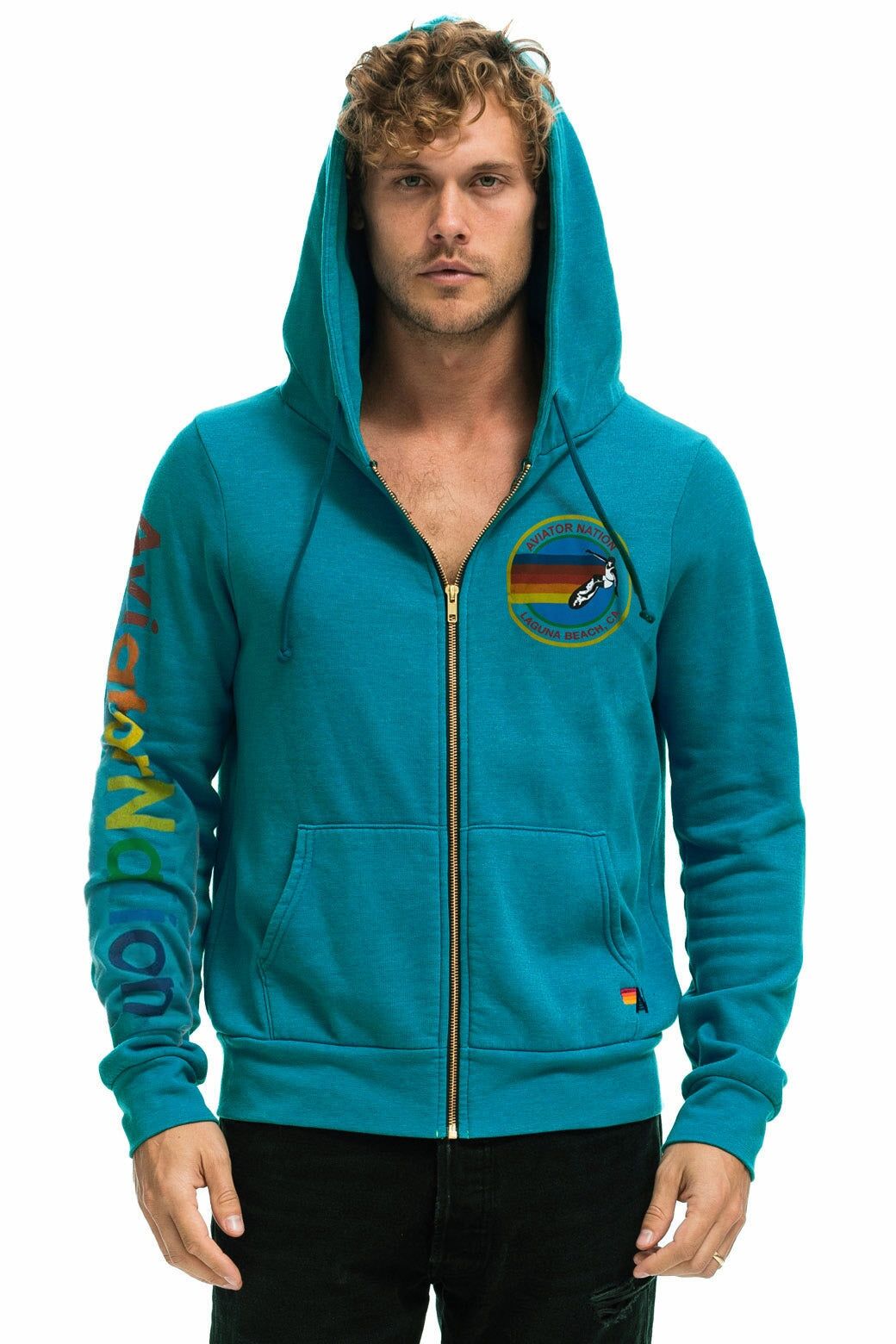AVIATOR NATION LAGUNA BEACH HOODIE - TEAL sold by Aviator Nation product image thumbnail 2