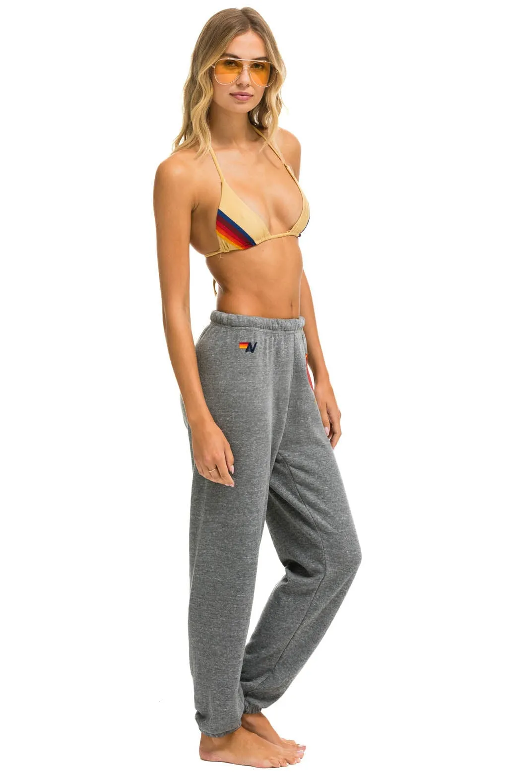 BOLT HEART SWEATPANTS - HEATHER GREY sold by Aviator Nation product image thumbnail 3