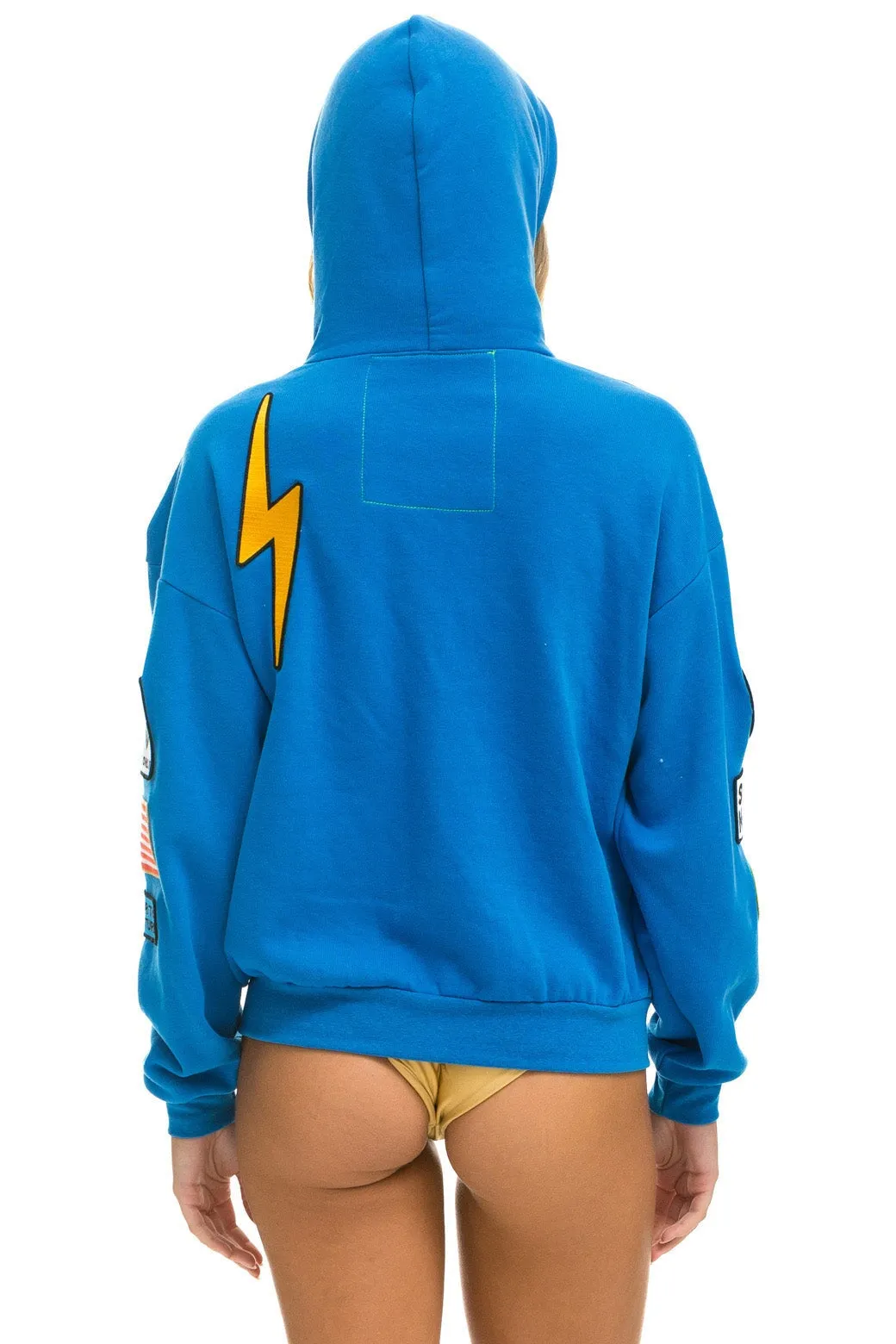 VINTAGE PATCH ZIP HOODIE RELAXED - OCEAN sold by Aviator Nation product image thumbnail 5