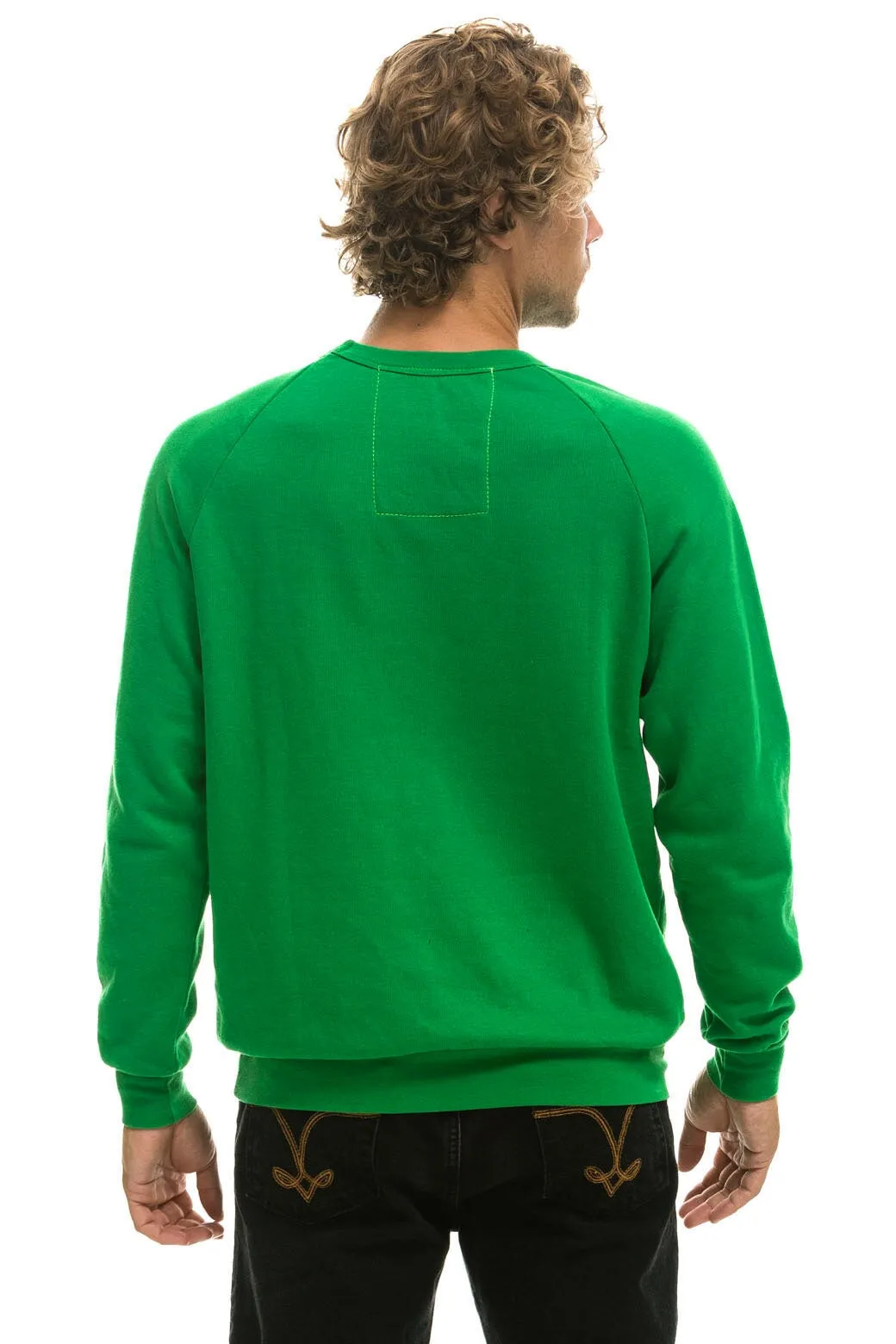 RIDE LOGO WHITE CREW SWEATSHIRT - KELLY GREEN sold by Aviator Nation product image thumbnail 3