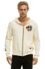 AVIATOR NATION MALIBU ZIP HOODIE - VINTAGE WHITE sold by Aviator Nation