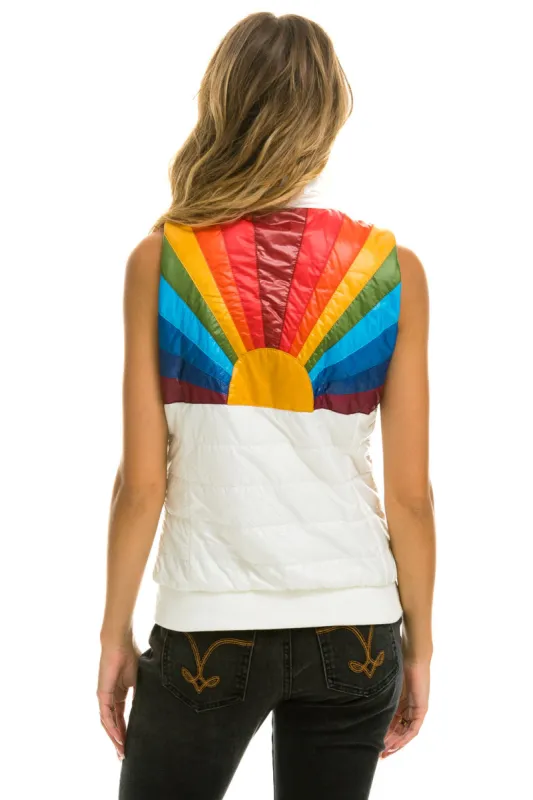 SUNBURST VEST - GLOSSY WHITE made by Aviator Nation
