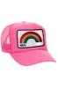 VAIL RAINBOW VINTAGE LOW RISE FOAM TRUCKER HAT sold by Aviator Nation