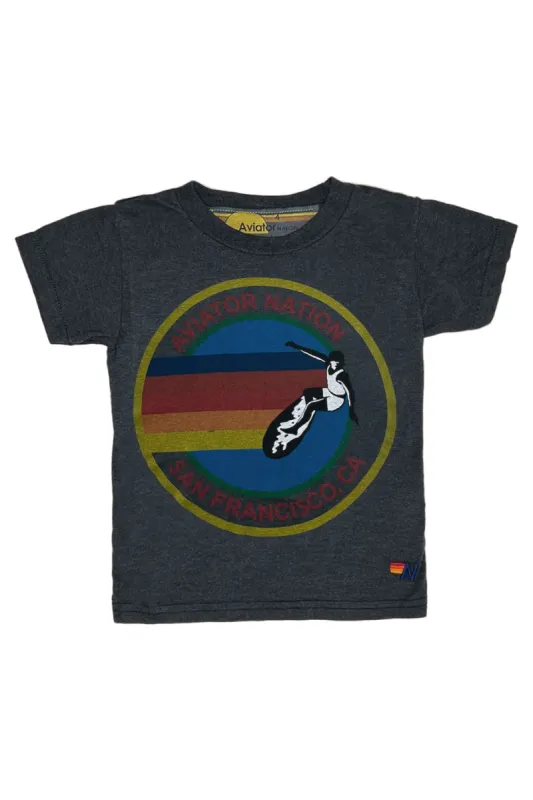AVIATOR NATION SAN FRANCISCO  TEE - CHARCOAL sold by Aviator Nation