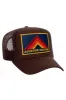 MOUNTAIN STRIPE VINTAGE TRUCKER HAT sold by Aviator Nation