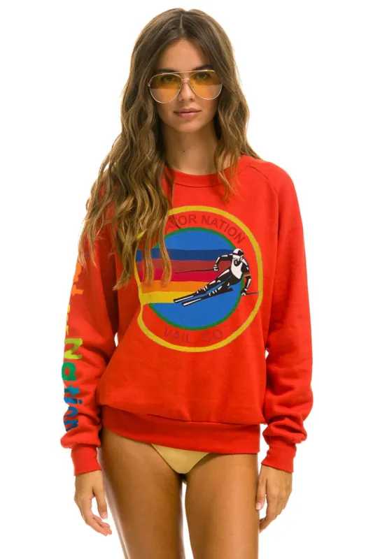 AVIATOR NATION VAIL SWEATSHIRT - RED sold by Aviator Nation