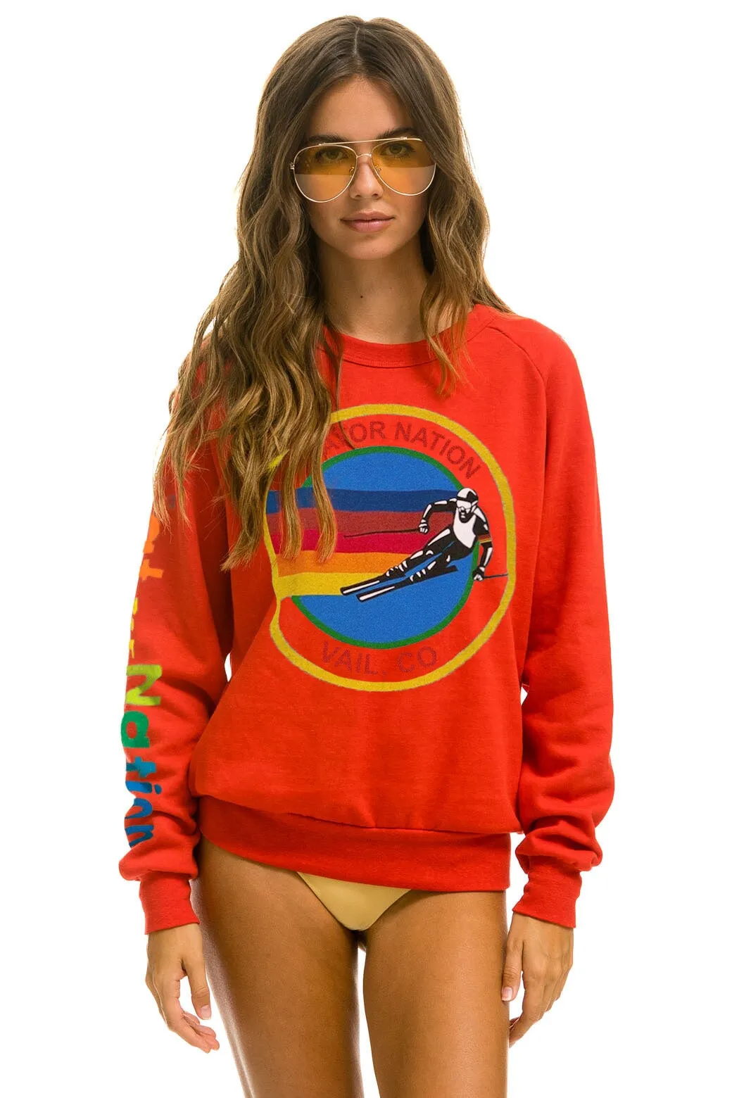 AVIATOR NATION VAIL SWEATSHIRT - RED sold by Aviator Nation