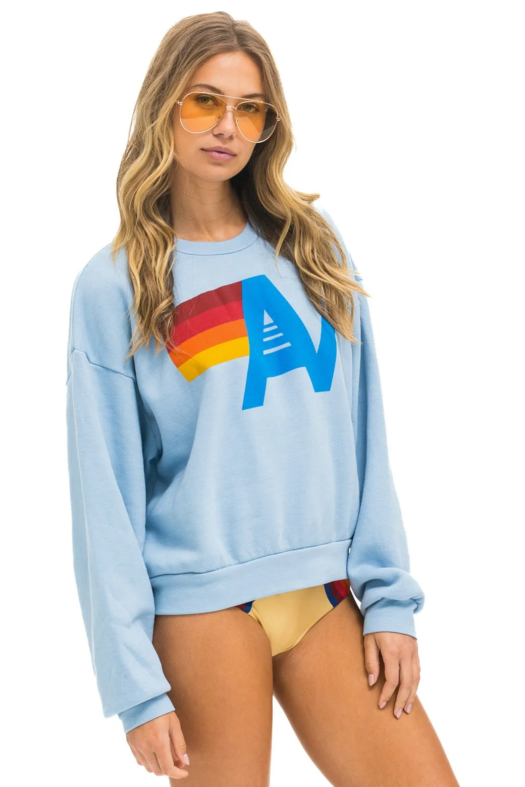 LOGO RELAXED CREW SWEATSHIRT - ICE sold by Aviator Nation product image thumbnail 5