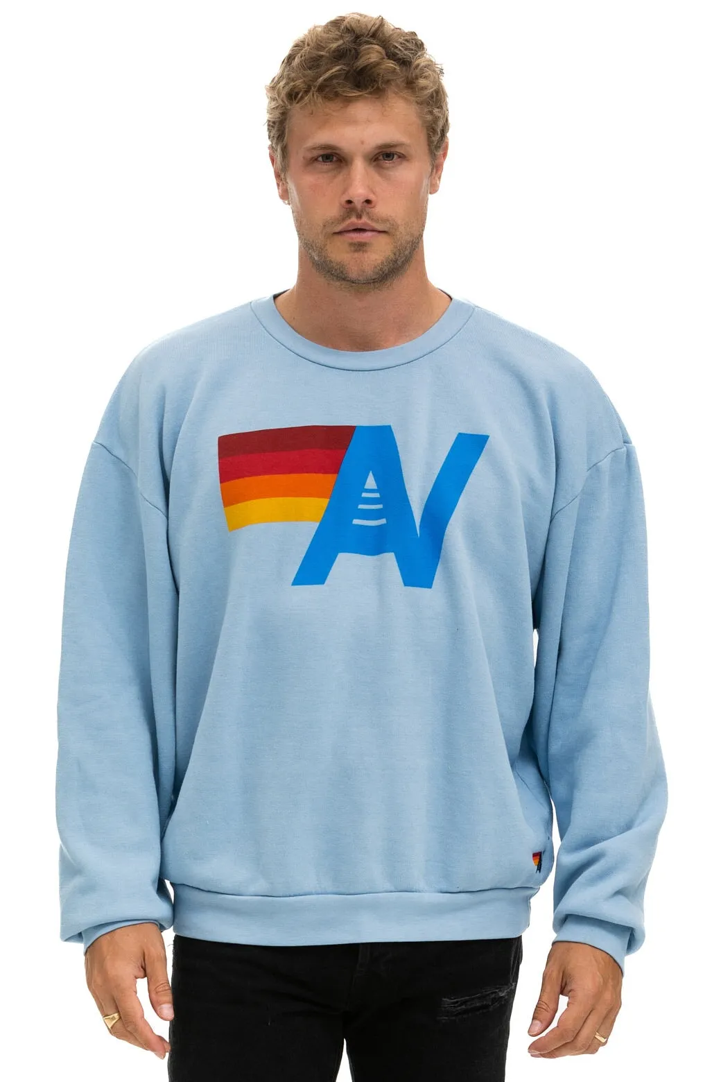 LOGO RELAXED CREW SWEATSHIRT - ICE sold by Aviator Nation product image thumbnail 2